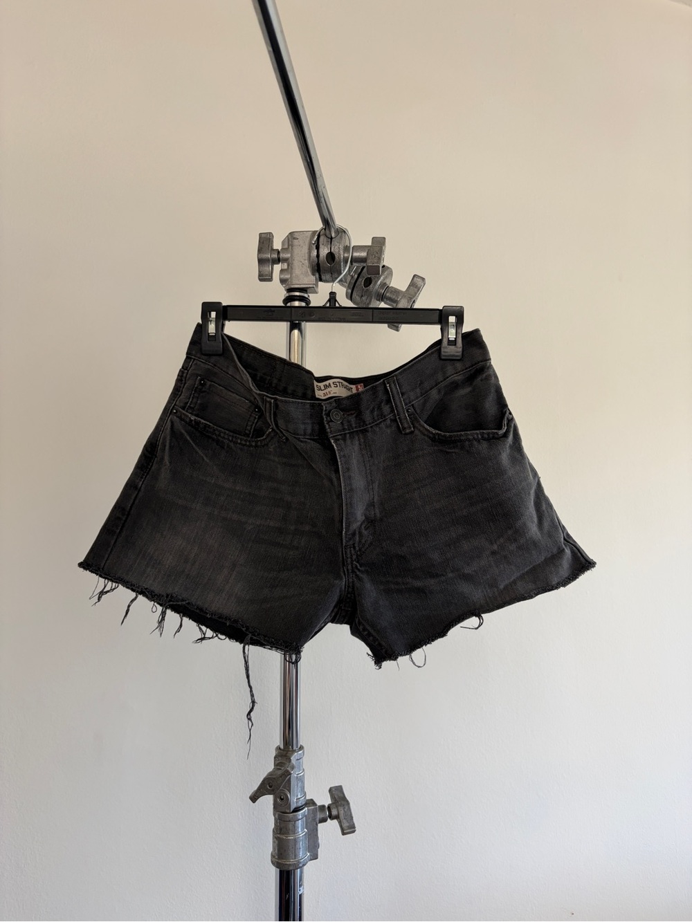 Levi's Black Distressed Women's Denim Shorts